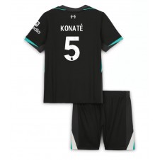 Liverpool Ibrahima Konate #5 Bortaställ Barn 2024-25 Korta ärmar (+ Korta byxor)